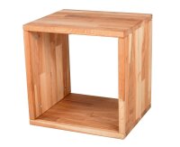 Würfel Beistelltisch Holz Eiche H: 36 cm Modern...