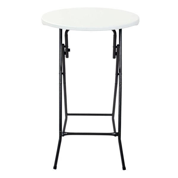 Table haute ronde Ø 60cm H : 107cm Table pliante noire blanche