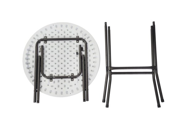 Table haute ronde Ø 60cm H : 107cm Table pliante noire blanche