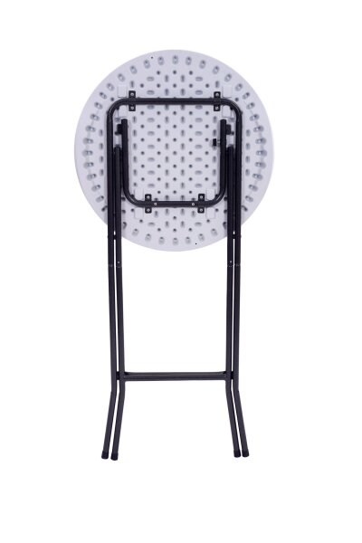 Table haute ronde Ø 60cm H : 107cm Table pliante noire blanche