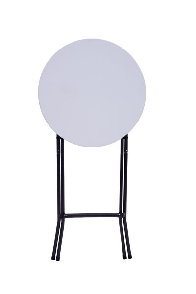 Table haute ronde Ø 60cm H : 107cm Table pliante noire blanche