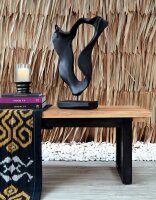 Schwarze Deko Statue Teak Holz H: 78cm groß...
