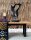 Statue d&eacute;corative noire en bois de teck H : 78cm grande main unique