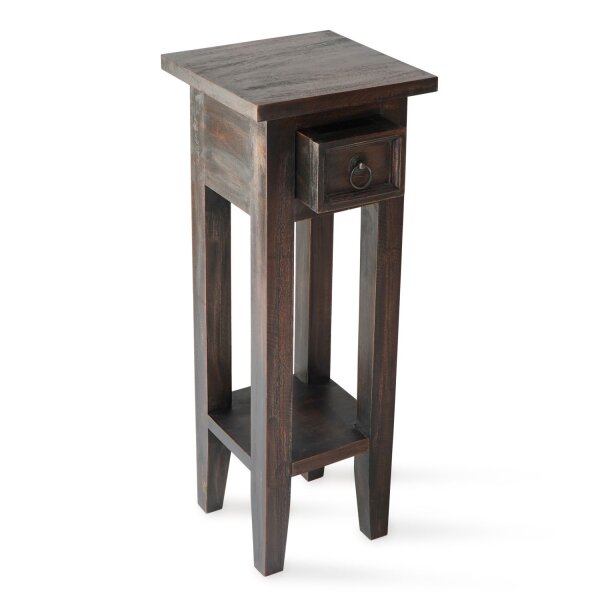 Table de téléphone en acajou L : 25cm Shabby brun