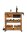 Barschrank mit Rollen Mangoholz Stahl B: 100 cm Industrial