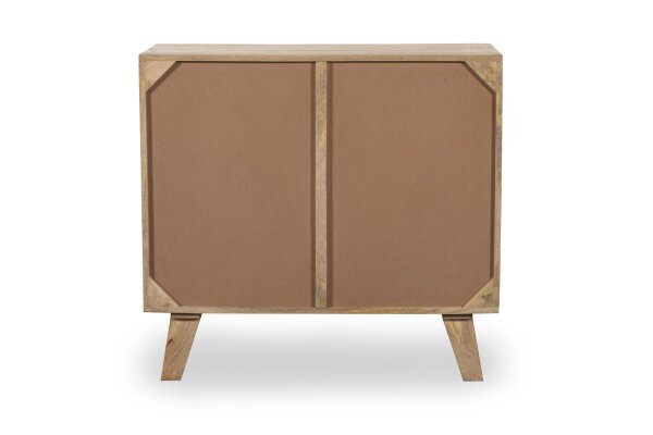 Florales Sideboard Bunt Türkis aus Mangoholz MDF B: 90 cm
