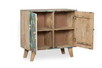 Florales Sideboard Bunt Türkis aus Mangoholz MDF B:...