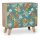 Florales Sideboard Bunt Türkis aus Mangoholz MDF B: 90 cm