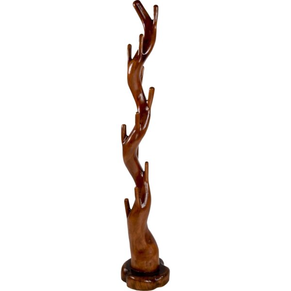 Kleiderständer Holz massiv 196 cm hoch SHELDON