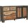 Buffet en bois massif 165 cm Gris Nature Noir décoratif