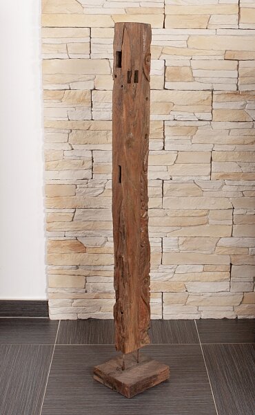 Statue Teak Holz Handarbeit H: 132 cm dekorativ