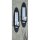 Kerzenwandhalter Modern 2er Set Stahl Glas Schwarz H: 36cm