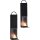 Porte-bougies &agrave; r&eacute;chaud mural Lot de 2 H : 25,5 cm M&eacute;tal Verre Noir