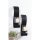 Lot de 2 bougeoirs noirs H : 36 cm Moderne M&eacute;tal Verre