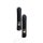 Lot de 2 bougeoirs muraux Noir Métal Verre H : 41,5 cm Moderne