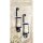 Bougeoirs muraux (set de 2) Rustique Noir H : 38cm Acier Verre