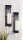 Bougeoir mural Noir M&eacute;tal Verre H : 41 cm Moderne Lot de 2