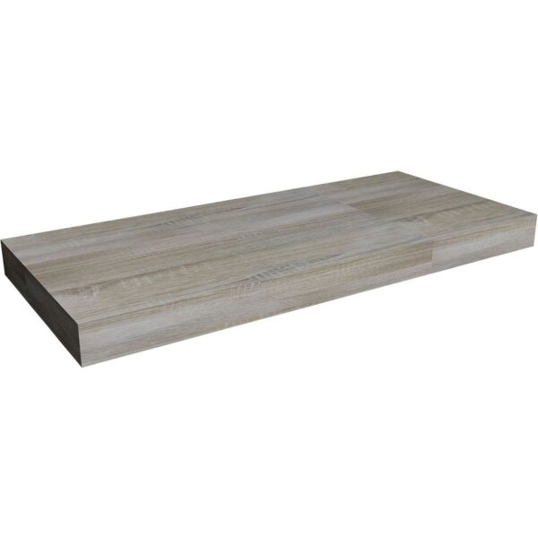 Étagère flottante aspect bois gris 100 cm MDF plastique