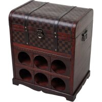 Weinschrank Truhe H: 48 cm klein Braun antik BECKETT