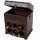 Weinschrank Truhe H: 48 cm klein Braun antik BECKETT