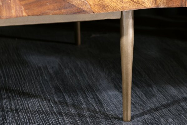 Sideboard Sheesham Holz Metall 145 cm breit Handarbeit
