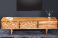 Fernsehschrank Holz 145 cm Handarbeit 2 Schubladen...