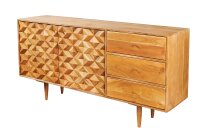 Buffet en bois dacacia métal 145 cm avec tiroirs MALI
