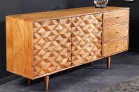 Buffet en bois dacacia métal 145 cm avec tiroirs MALI
