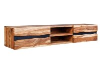 Meuble TV suspendu bois de sheesham métal 160 cm...