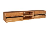 TV Lowboard suspendu en bois dacacia métal 160 cm...