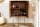 Highboard Holz Metall 80 x 125 cm Art Déco Lamellen Design