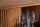 Highboard Holz Metall 80 x 125 cm Art Déco Lamellen Design