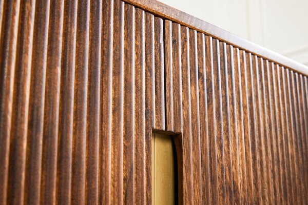 TV Lowboard 160 cm Holz Metall Art Déco Design