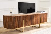 TV Lowboard 160 cm Holz Metall Art Déco Design
