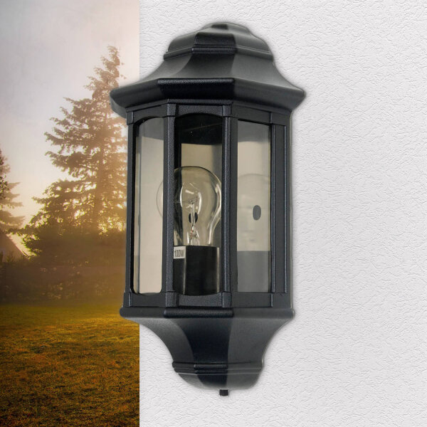 Applique murale Extérieur Noir Vintage IP44 résistant aux intempéries