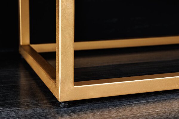 Highboard Schwarz Gold 100 x 120 cm (BxH) Holz Eisen