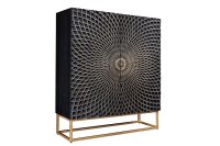 Highboard noir or 100 x 120 cm (l x h) bois fer
