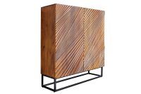 Highboard Holz Metall 100 x 120 cm in Braun Schwarz 3D...