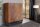 Highboard Holz Metall 100 x 120 cm in Braun Schwarz 3D Muster