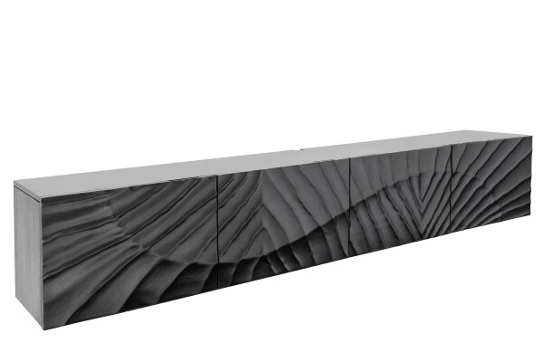 Hängeboard Schwarz 200 cm lang Handarbeit Mangoholz
