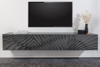 Tableau suspendu noir 200 cm de long fait main en bois de...