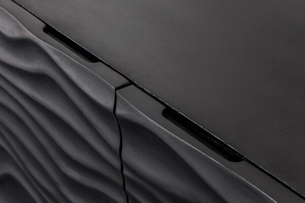 Highboard noir or 2 portes 100 x 120 cm fait main