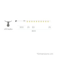 Guirlande lumineuse extérieure LED solaire IP44...