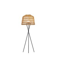 LED Stehleuchte außen Rattan Schirm 148 cm mit Akku...