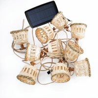 LED Solar Außenlichterkette IP44 2700K 5m...