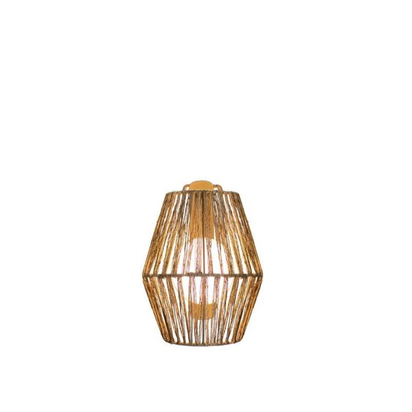 Applique LED sans fil IP54 H : 24,5 cm rotin extérieur variateur de lumière