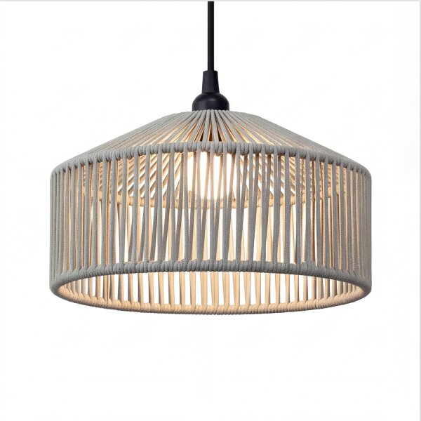 Pendelleuchte außen IP54 Seil Lampenschirm E27 Ø 30 cm Grün