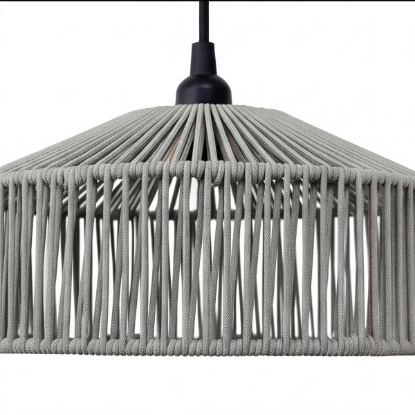 Pendelleuchte außen IP54 Seil Lampenschirm E27 Ø 30 cm Grün