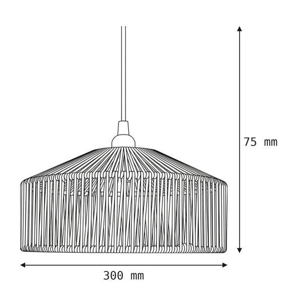 Pendelleuchte außen IP54 Seil Lampenschirm E27 Ø 30 cm Grün