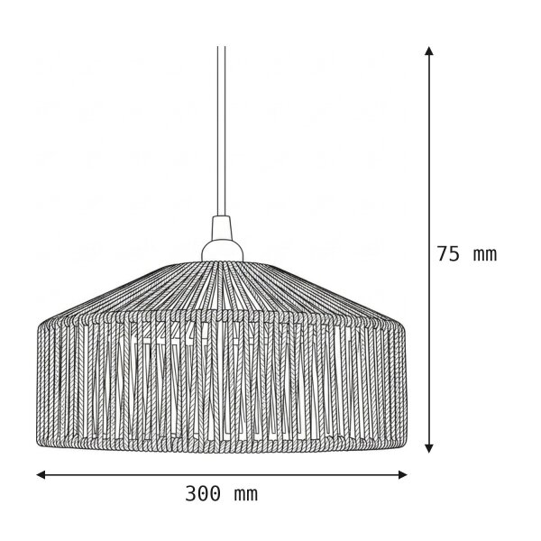 Lampe à suspendre extérieure E27 IP54 D : 30 cm Cordon Abat-jour
